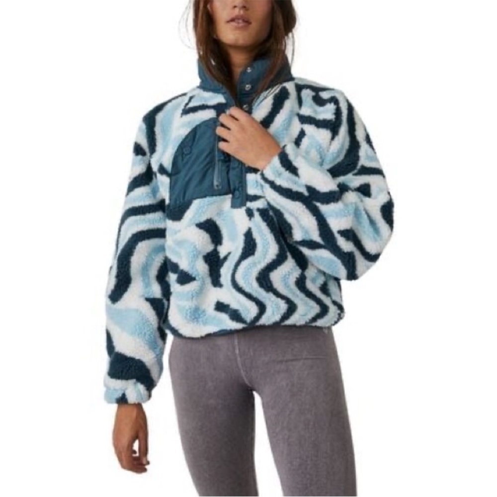 Free People Hit the Slopes Pullover Fleece Jacket